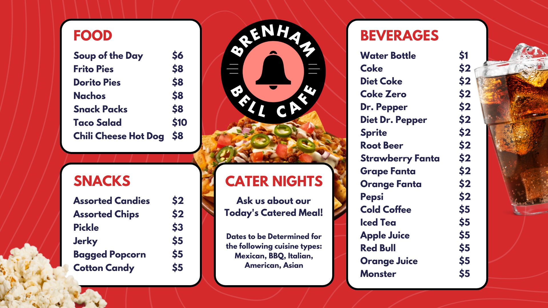 Grand Prize Menu Brenham